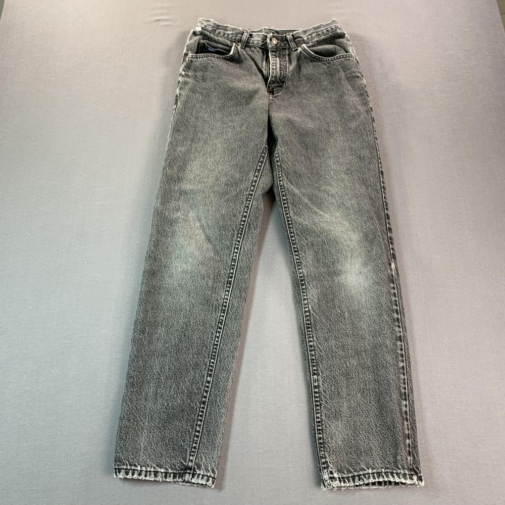 Vintage Lee Jeans‎ Mens 28x30 Gray Black Acid Wash Straight Leg Denim USA 90s